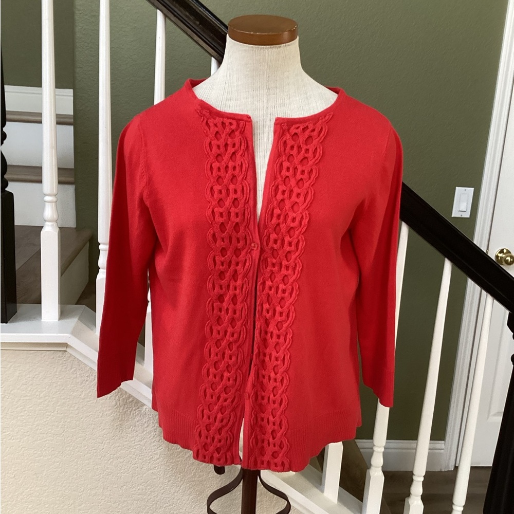 Coldwater Creek Red Cardigan M